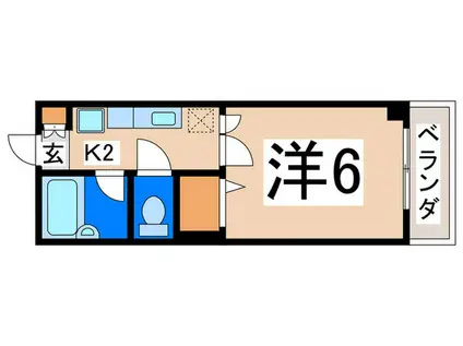 アーク目白(1K/2階)の間取り写真