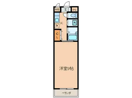 リファレンス久留米駅前(1K/6階)の間取り写真