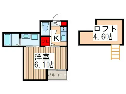 アスピオラスヴィラ(1K/3階)の間取り写真