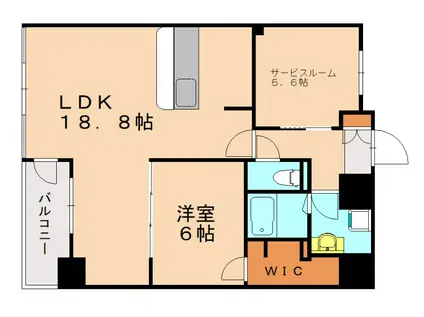 S-RESIDENCE伊都ATTIRANT(1SLDK/9階)の間取り写真