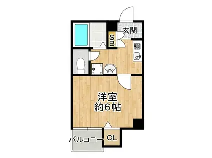 グランパシフィック十三(1K/3階)の間取り写真