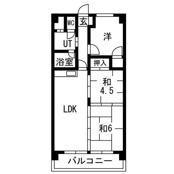 サクセス大喜(3LDK/2階)の間取り写真