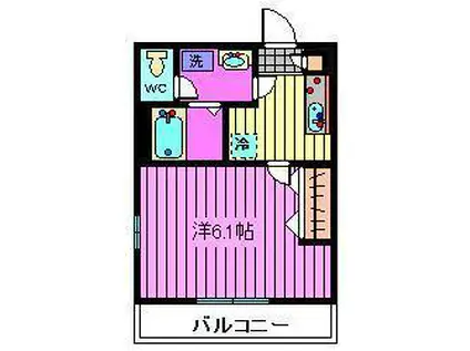 リブリ・塚越(1K/3階)の間取り写真