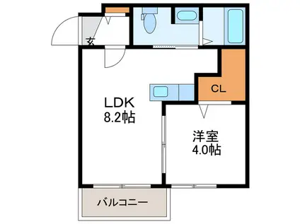 VILLAGE北大通壱番館 ヴィレッジ北大通壱番館(1LDK/7階)の間取り写真