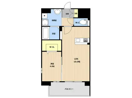 LIBTH大道(1LDK/6階)の間取り写真