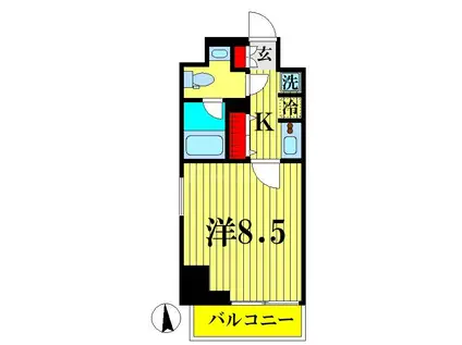 アイル イムーブル西大島(1K/6階)の間取り写真