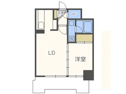 トミイビルNO39(1LDK/6階)の間取り写真