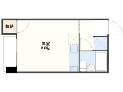 朝永ビル(ワンルーム/3階)の間取り写真