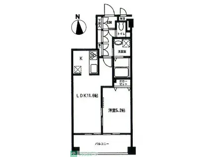 カーロヴィレッタ II(1LDK/2階)の間取り写真