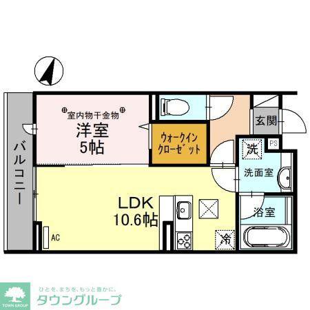 プランドール(1LDK/2階)の間取り写真