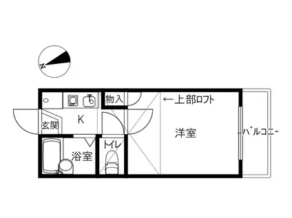 サングローブ・天神町(1K/2階)の間取り写真
