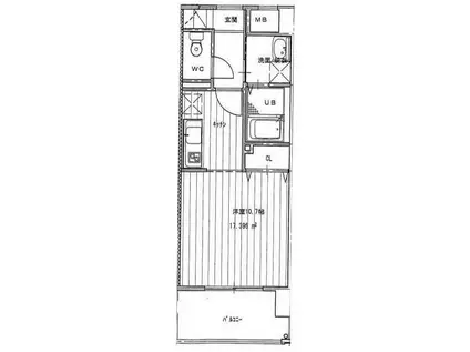 プレシャス(1DK/8階)の間取り写真