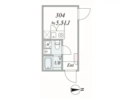 HERME TOGOSHI(1K/3階)の間取り写真