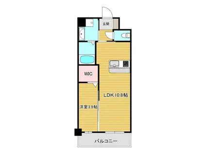 グランジャー小倉(1LDK/2階)の間取り写真