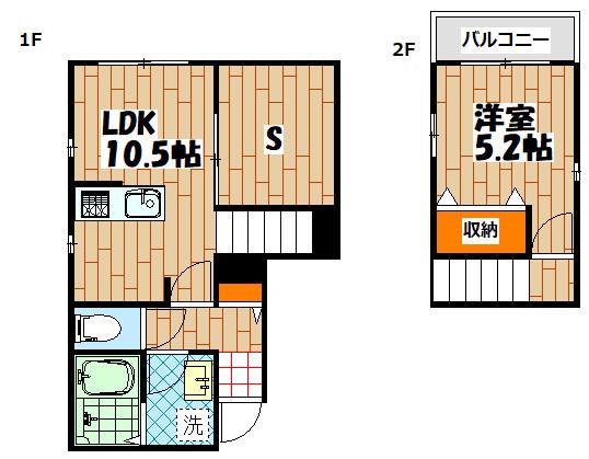 HALELEA(1SLDK/1階)の間取り写真