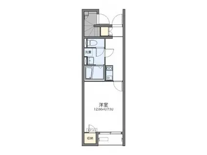 レオネクストスイセン(1K/1階)の間取り写真