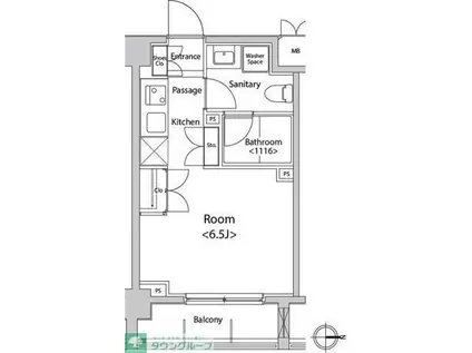 カスタリア菊川(ワンルーム/4階)の間取り写真