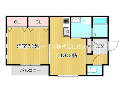 リュクスグランツ(1LDK/1階)の間取り写真