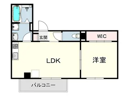 サンシエ神戸元町(1LDK/4階)の間取り写真
