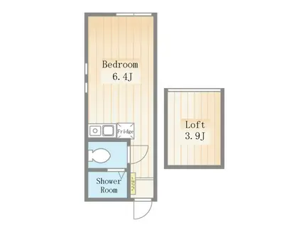 ユナイト屏風ヶ浦トレンティーノ(ワンルーム/1階)の間取り写真