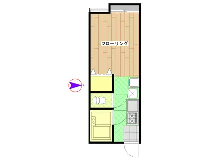 藤江ハイツA(1K/2階)の間取り写真