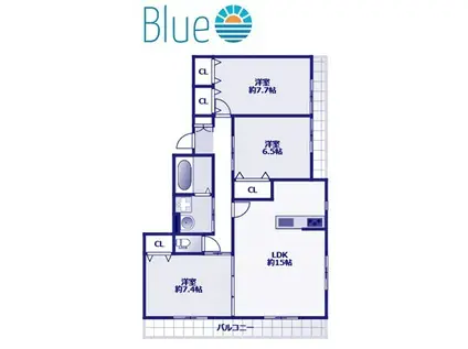 サクラテラス(3LDK/2階)の間取り写真