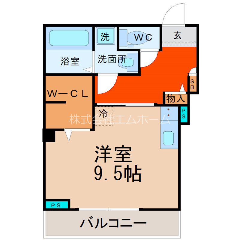 N-STAGE東別院(ワンルーム/3階)の間取り写真