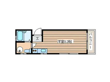 NEEDS(ワンルーム/1階)の間取り写真