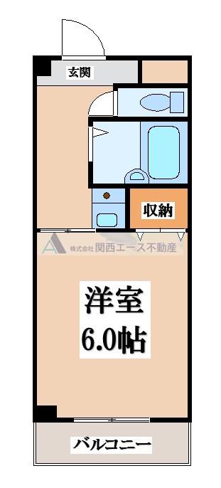 エーデルハイム東花園(1K/1階)の間取り写真