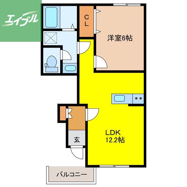 K-IDEAL TOSUII A棟(1LDK/1階)の間取り写真