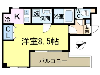 ボヌール新小岩(ワンルーム/5階)の間取り写真