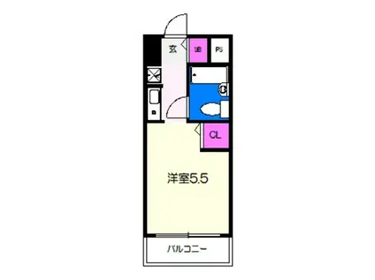 ラ・ビオラ(ワンルーム/5階)の間取り写真