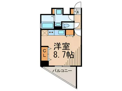 フィオーレ(ワンルーム/2階)の間取り写真