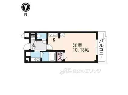 エアリーイースト(ワンルーム/2階)の間取り写真