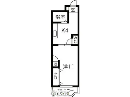 サンディアス(2LDK/2階)の間取り写真