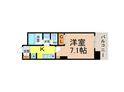 CASAプラスアルファ名駅南(1K/6階)の間取り写真