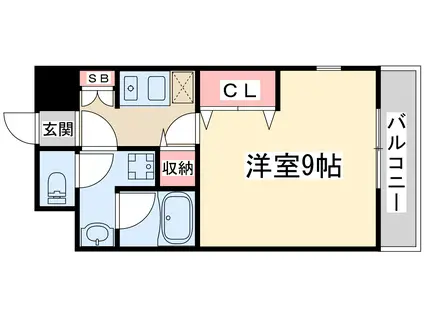 アスール江坂(1K/11階)の間取り写真