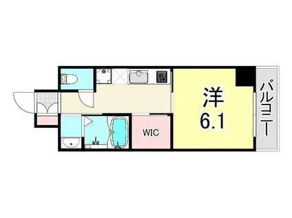 CREST TAPP 神戸三宮(1K/7階)の間取り写真