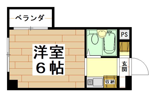 パルハウス丸善(ワンルーム/2階)の間取り写真