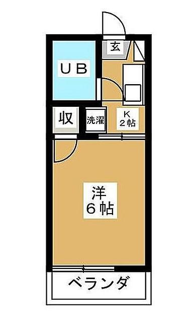 チェリーハイム(1K/1階)の間取り写真
