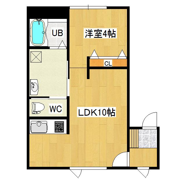 コーポワコ(1LDK/2階)の間取り写真