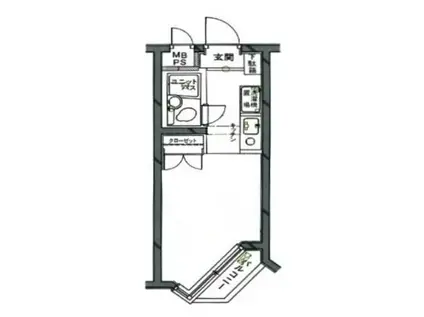 日神パレステージ代田橋(ワンルーム/2階)の間取り写真