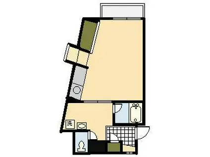 マトリクス(ワンルーム/2階)の間取り写真