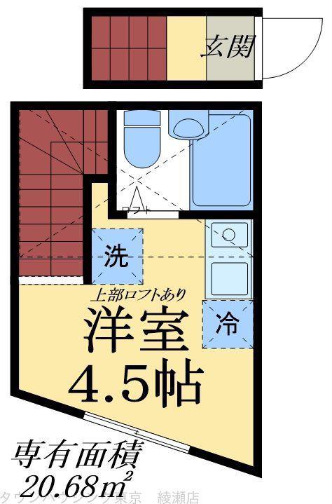 CHAI MAXX北千住(ワンルーム/2階)の間取り写真