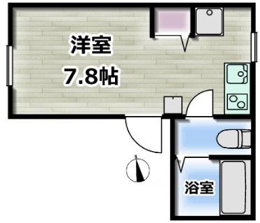 ハイツFD(ワンルーム/3階)の間取り写真