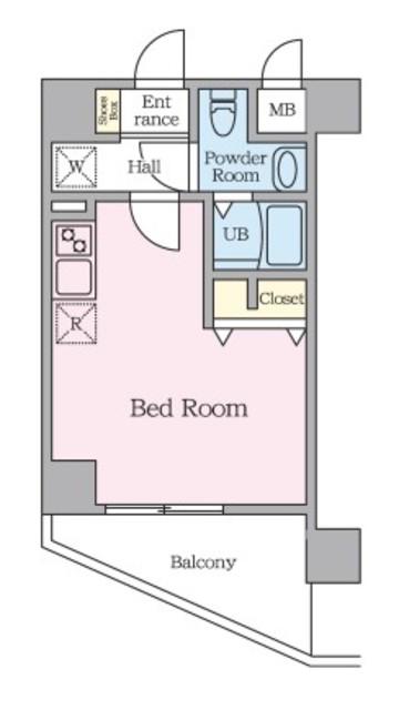 S-RESIDENCE妙典BROAD(ワンルーム/2階)の間取り写真