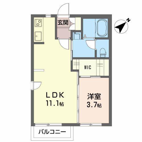 ラ・プリマベーラ(1LDK/2階)の間取り写真