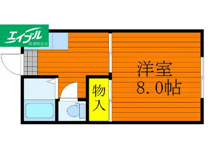 アリーナ青江(1DK/2階)の間取り写真