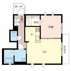 シャーメゾン城西(1LDK/1階)の間取り写真