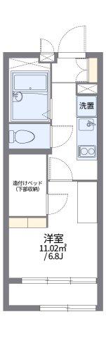 レオパレスオトーヌ(1K/1階)の間取り写真